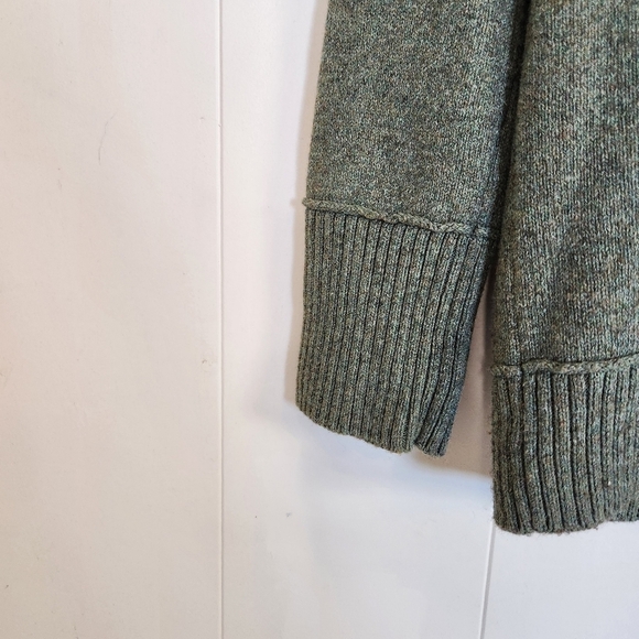 Eddie Bauer Green Shawl Collar Sweater Wool Classic Heritage Cabincore Winter - Picture 5 of 11